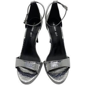 New Madden Girl Silver Snake Heels